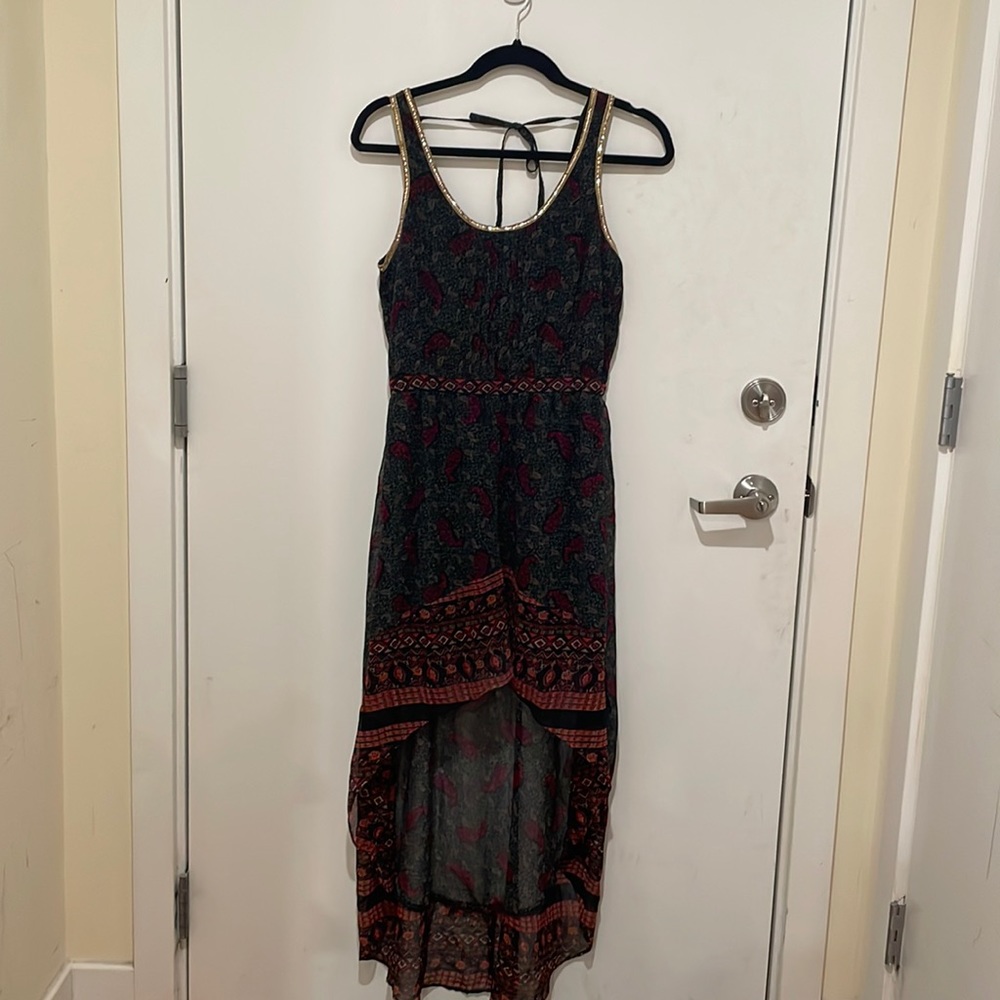 Boho Print Hi-Lo Dress